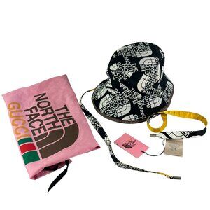 GUCCI X THE NORTH FACE Black/White Reversible Unisex Bucket Hat Italy "M"
